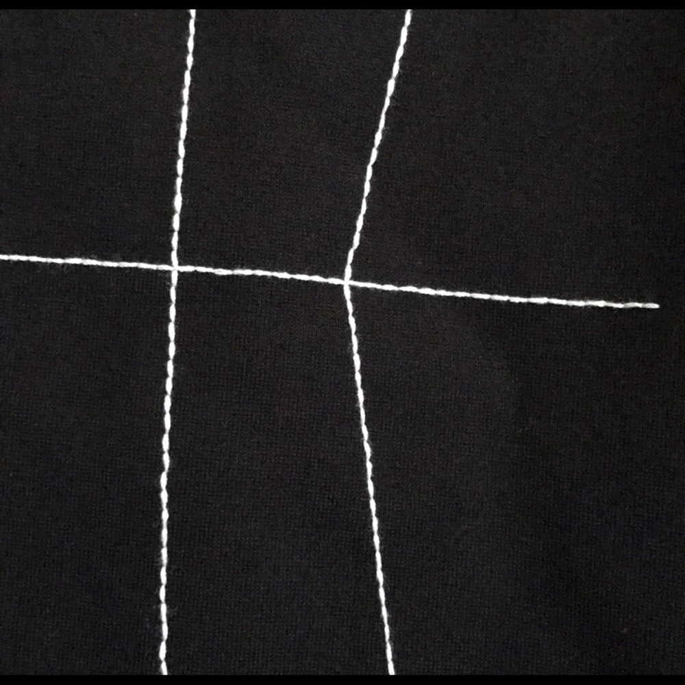 Zara White Topstitch Open Back Black Dress - Picture 7 of 9